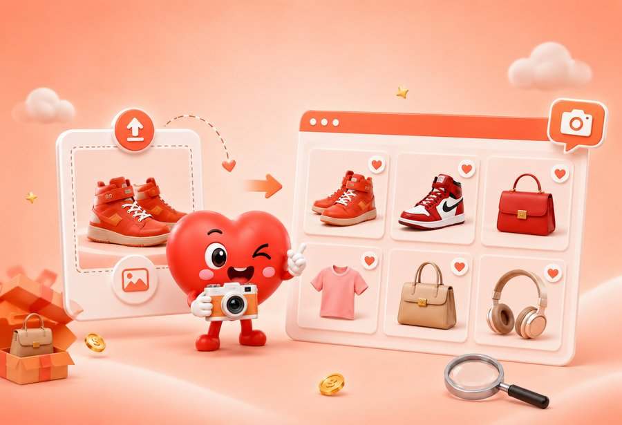 Upload a photo and let smart image search find matching items